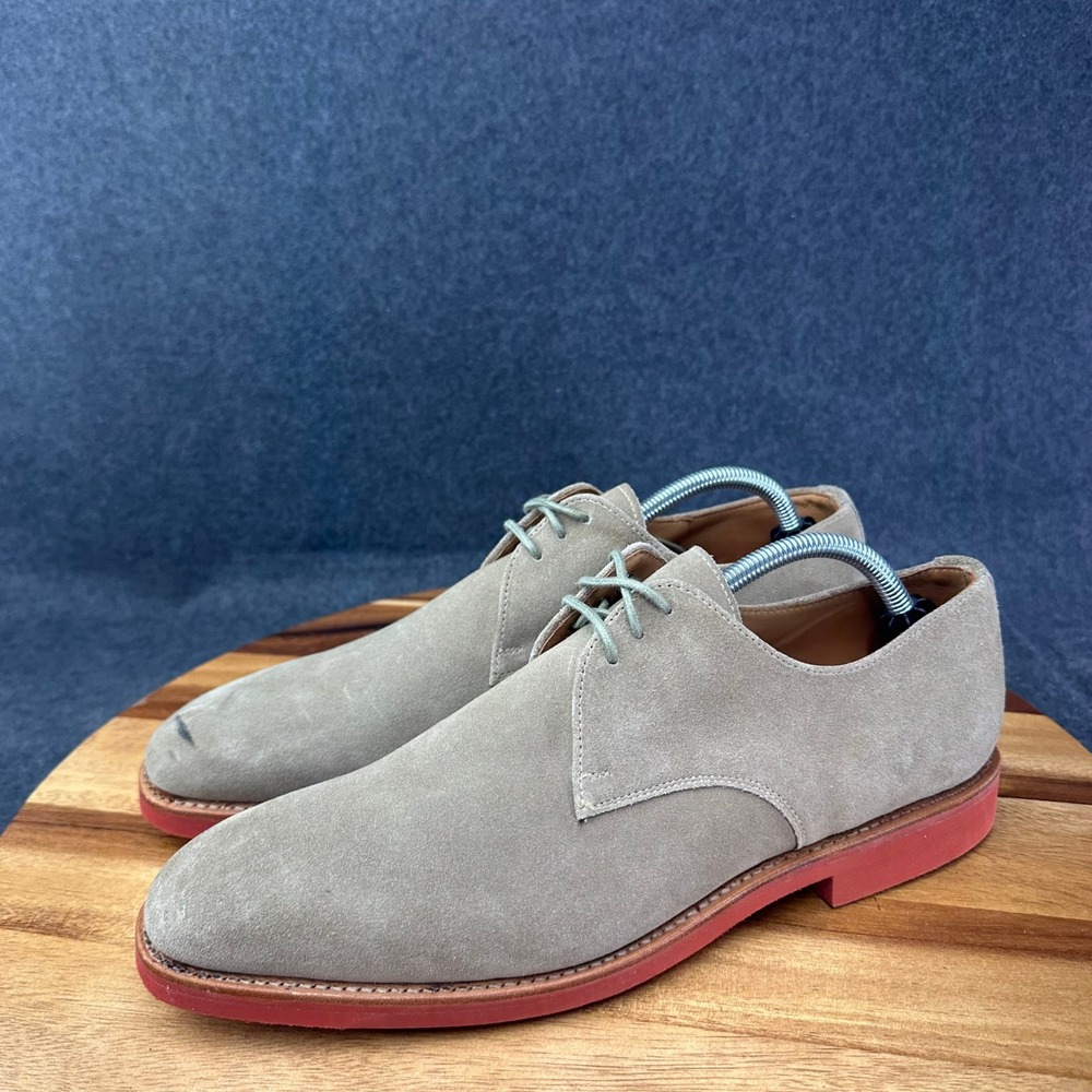 E.T. Wright Masters Collection Tan Suede Red Brick Sole Derby Shoes 12AA England - Picture 6 of 13
